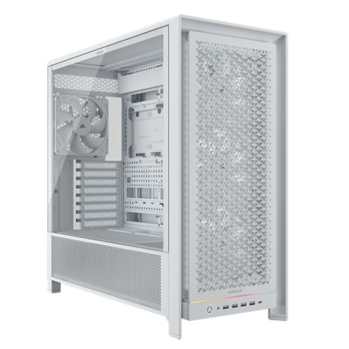 Corsair FRAME 5000D RS Modular Gaming Case w/ Glass Side, E-ATX, 4x PWM Fans, InfiniRail Fan Mounting, USB-C, ARGB Strip, Asus BTF Compatible, White Corsair FRAME 5000D RS Modular Gaming Case w/ Glass Side, E-ATX, 4x PWM Fans, InfiniRail Fan Mounting, USB-C, ARGB Strip, Asus BTF Compatible, White